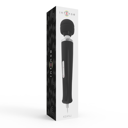 INTENSE - MASSAGADOR KEANU WAND PRETO - Sexshoptuga 