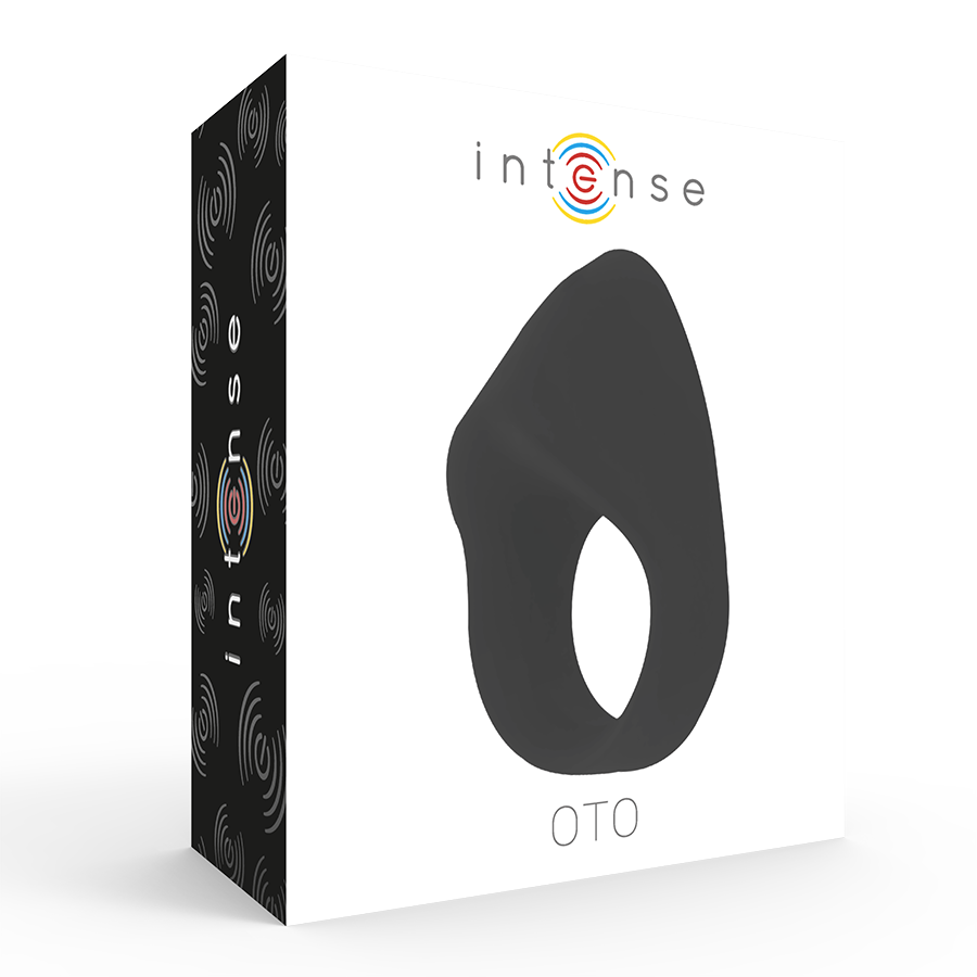 INTENSE - ANEL VIBRADOR RECARREGVEL OTO PRETO - Sexshoptuga  Sexshoptuga 