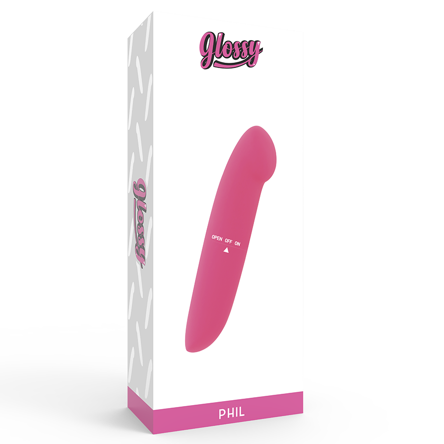 GLOSSY - VIBRADOR PHIL ROSA - Sexshoptuga  Sexshoptuga 