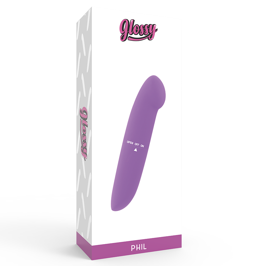 GLOSSY - VIBRADOR PHIL ROXO - Sexshoptuga 