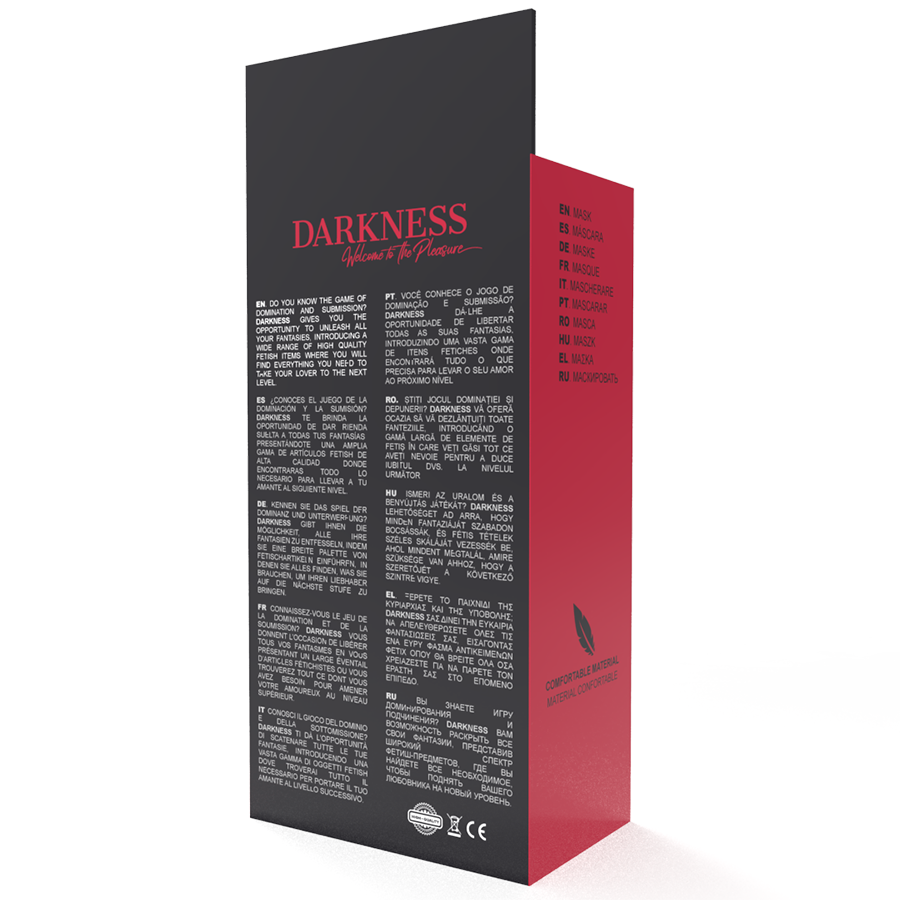 DARKNESS - MSCARA VERMELHA RETA - Sexshoptuga  Sexshoptuga 