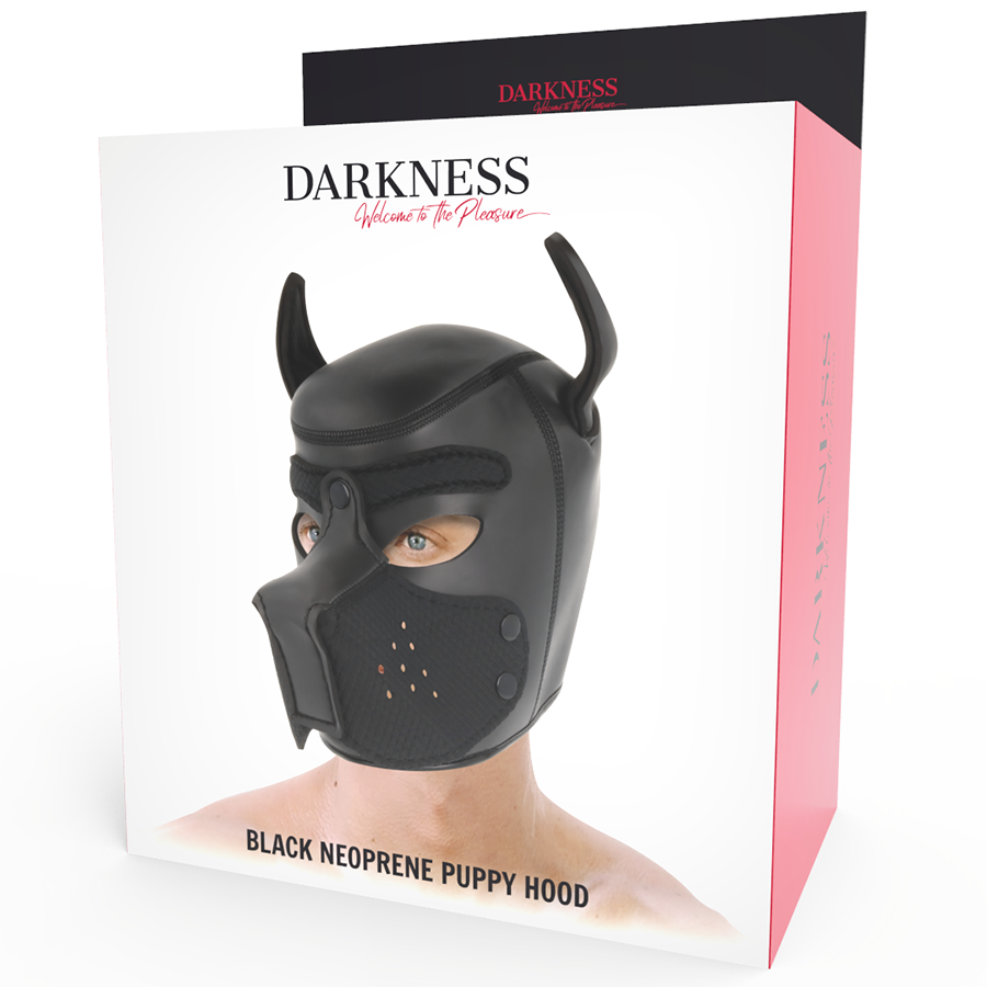 DARKNESS - MSCARA DE NEOPRENE PARA CES COM FOCINHO REMOVÍVEL M - Sexshoptuga  Sexshoptuga 