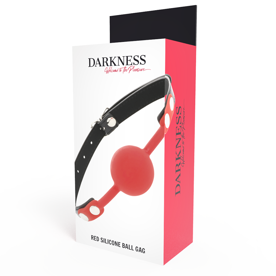 DARKNESS - MORDAÇA DE SILICONE VERMELHA - Sexshoptuga  Sexshoptuga 