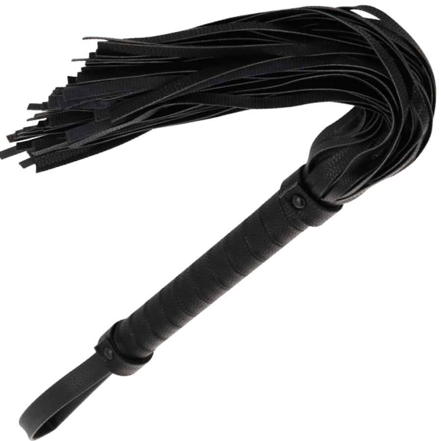 DARKNESS - CHICOTE BONDAGE PRETO 42CM COURO - Sexshoptuga  Sexshoptuga 