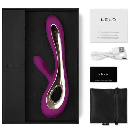 LELO - SORAYA 2 COELHO VIBRADOR ROSA PROFUNDA - Sexshoptuga 