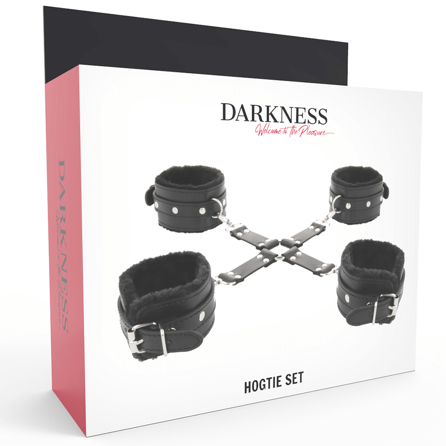 DARKNESS - ALGEMAS DE COURO PARA PÉS E MÃOS PRETAS - Sexshoptuga  Sexshoptuga 