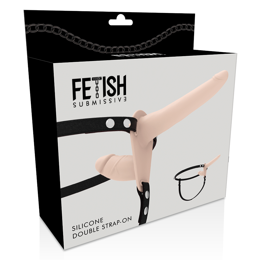 FETISH SUBMISSIVE HARNESS - DUPLA PENETRAÇÃO DE CARNE - Sexshoptuga  Sexshoptuga 