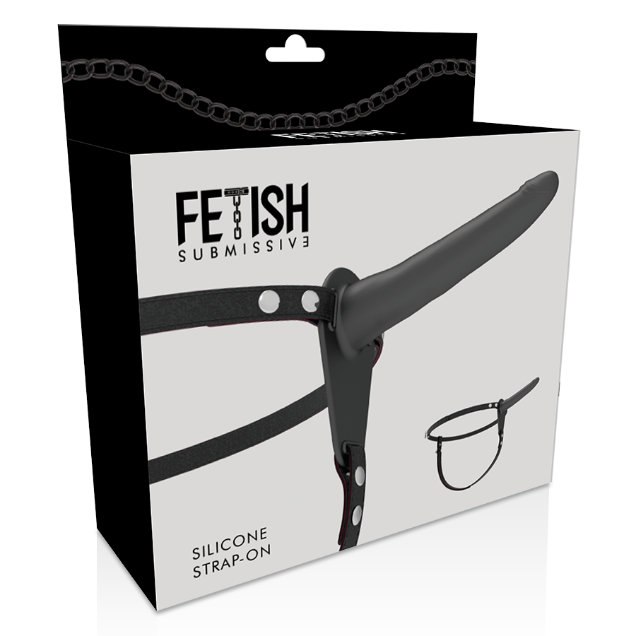 FETISH SUBMISSIVE HARNESS - SILICONE PRETO 15 CM - Sexshoptuga  Sexshoptuga 