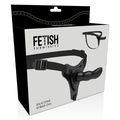 FETISH SUBMISSIVE HARNESS - SILICONE PRETO G-SPOT 16 CM - Sexshoptuga 