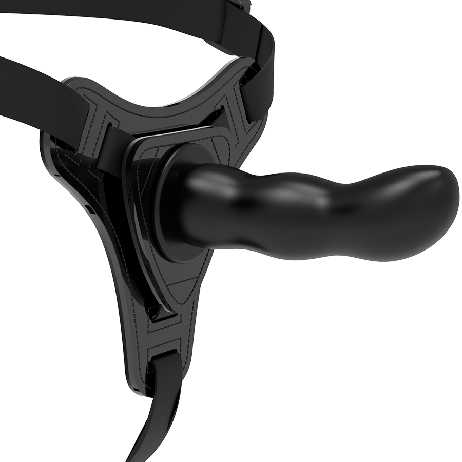 FETISH SUBMISSIVE HARNESS - SILICONE PRETO G-SPOT 16 CM - Sexshoptuga  Sexshoptuga 