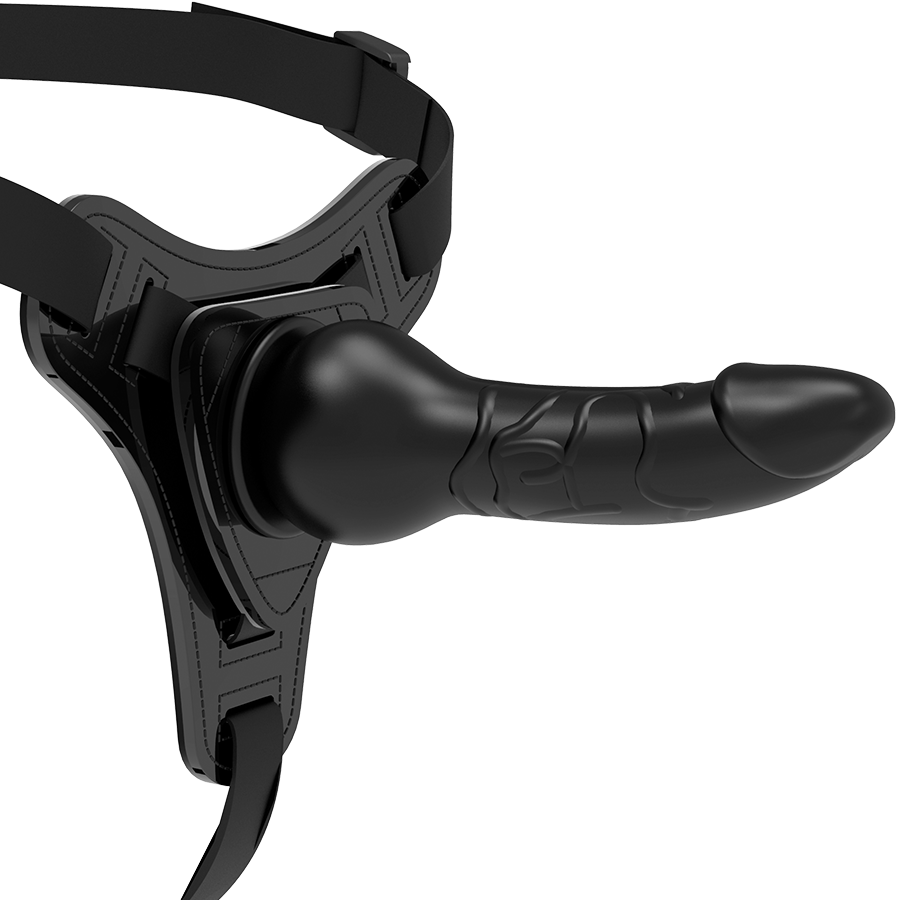 FETISH SUBMISSIVE HARNESS - SILICONE PRETO REALISTA 16 CM - Sexshoptuga  Sexshoptuga 