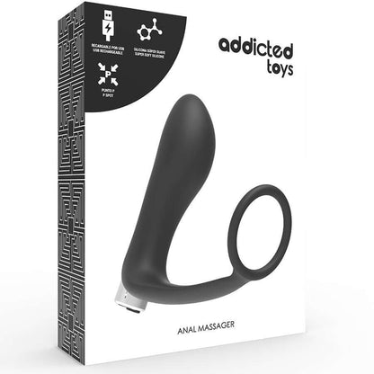 ADDICTED TOYS - VIBRADOR PROSTTICO VIBRADOR RECARREGVEL - MODELO 1 - PRETO - Sexshoptuga 