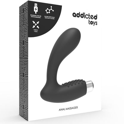 ADDICTED TOYS -VIBRADOR PROSTTICO VIBRADOR RECARREGVEL - MODELO 5 - PRETO - Sexshoptuga 