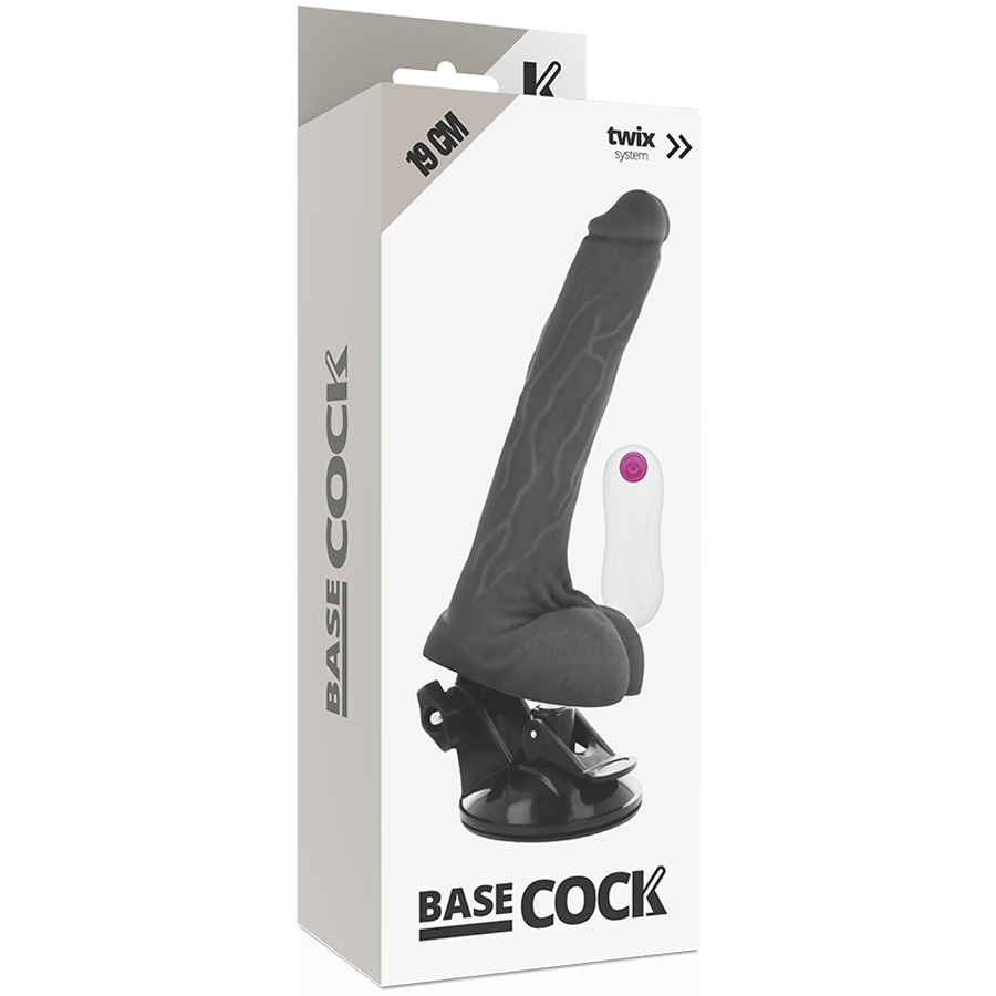 BASECOCK - VIBRADOR DE CONTROLE REMOTO NATURAL REALISTA 19 CM -O- 4 CM - Sexshoptuga 