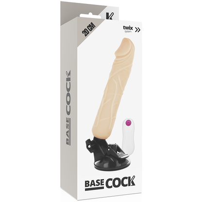 BASECOCK - VIBRADOR DE CONTROLE REMOTO NATURAL REALISTA 20 CM -O- 4 CM - Sexshoptuga 