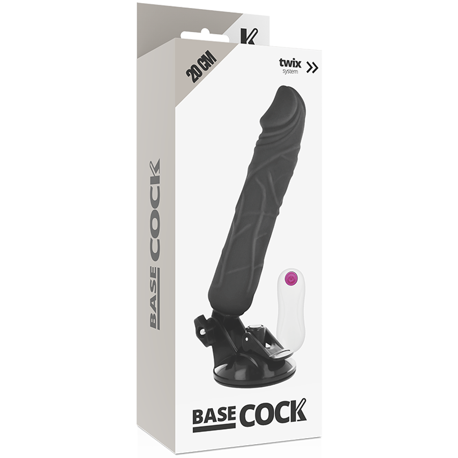 BASECOCK - VIBRADOR DE CONTROLE REMOTO NATURAL REALISTA 20 CM -O- 4 CM - Sexshoptuga 