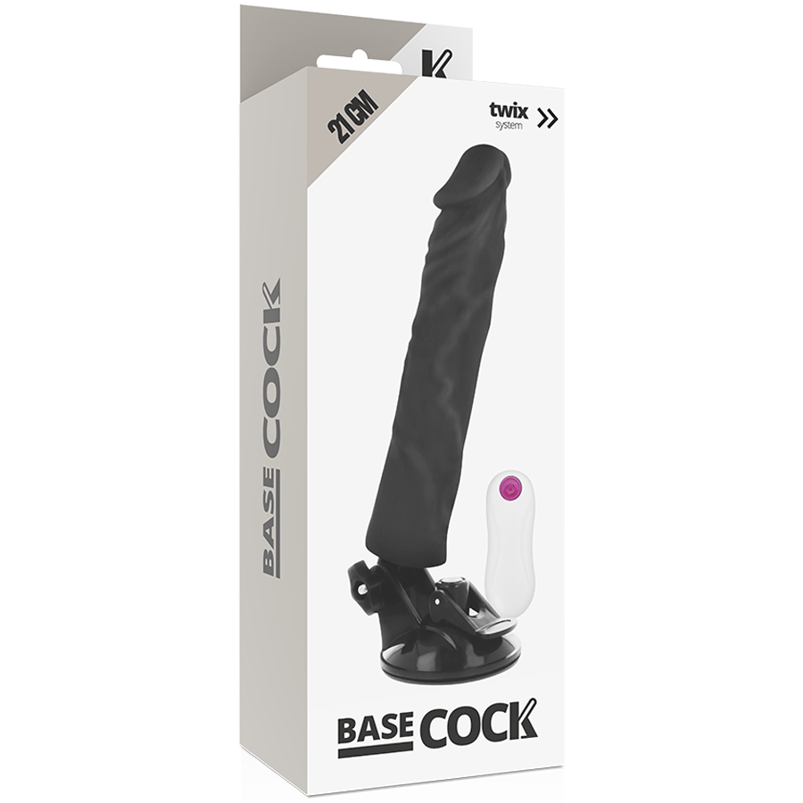 BASECOCK - VIBRADOR REALÍSTICO CONTROLE REMOTO NATURAL 21 CM -O- 4 CM - Sexshoptuga  Sexshoptuga 