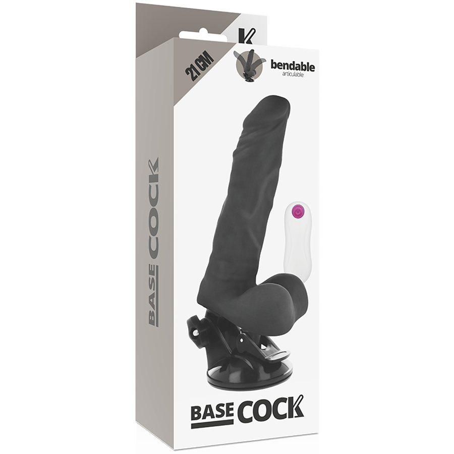 BASECOCK - VIBRADOR ARTICULVEL CONTROLE REMOTO NATURAL 21 CM -O- 5 CM - Sexshoptuga  Sexshoptuga 