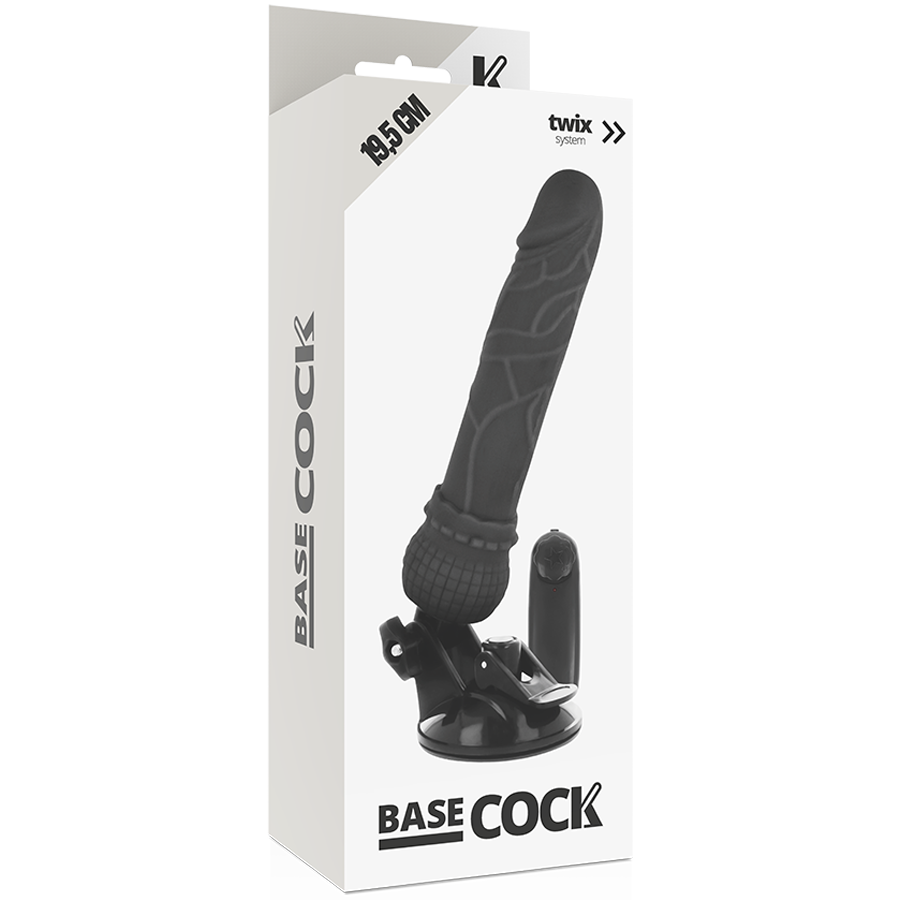 BASECOCK - VIBRADOR DE CONTROLE REMOTO NATURAL REALISTA BASECOCK 19,5 CM - Sexshoptuga  Sexshoptuga 