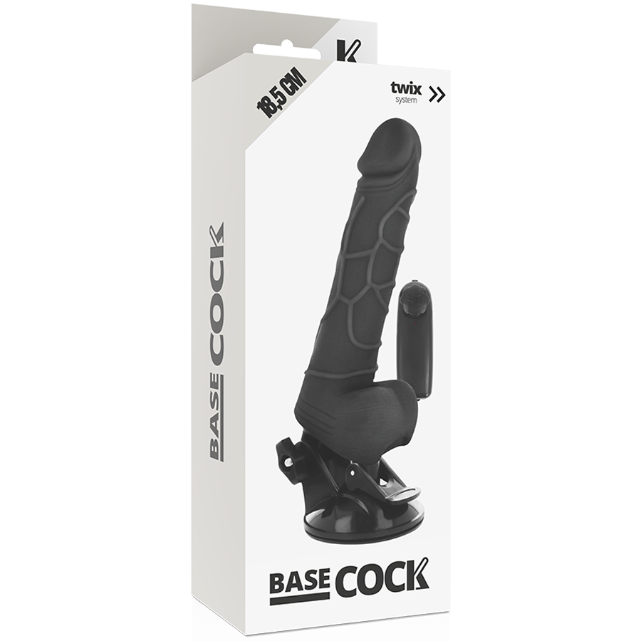 BASECOCK - VIBRADOR DE CONTROLE REMOTO NATURAL REALISTA 18.5 CM -O- 4CM - Sexshoptuga  Sexshoptuga 