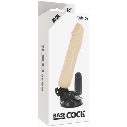 BASECOCK - VIBRADOR DE CONTROLE REMOTO NATURAL REALISTA 20 CM -O- 4 CM - Sexshoptuga 