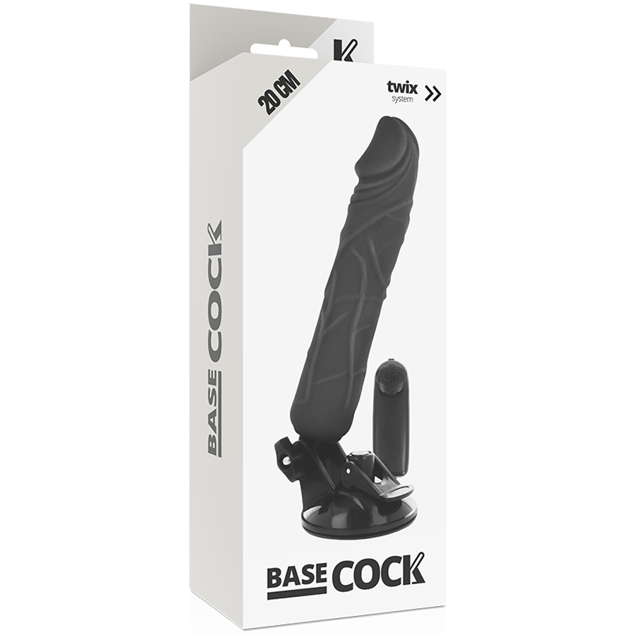 BASECOCK - VIBRADOR DE CONTROLE REMOTO NATURAL REALISTA 20 CM -O- 4 CM - Sexshoptuga 