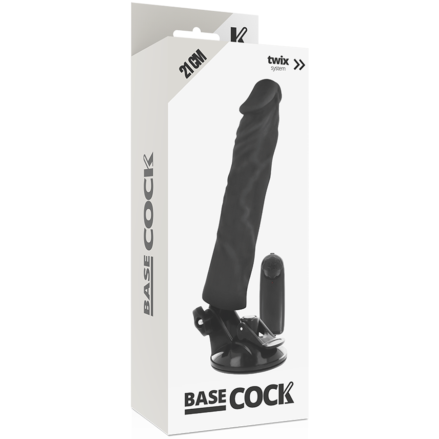 BASECOCK - VIBRADOR REALÍSTICO CONTROLE REMOTO NATURAL 21 CM -O- 4 CM - Sexshoptuga 