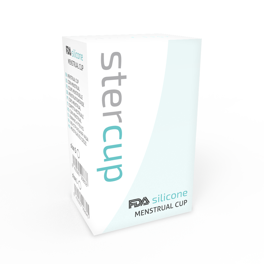 STERCUP - COPO MENSTRUAL DE SILICONE FDA AQUAMARINE - TAMANHO L - Sexshoptuga  Sexshoptuga 