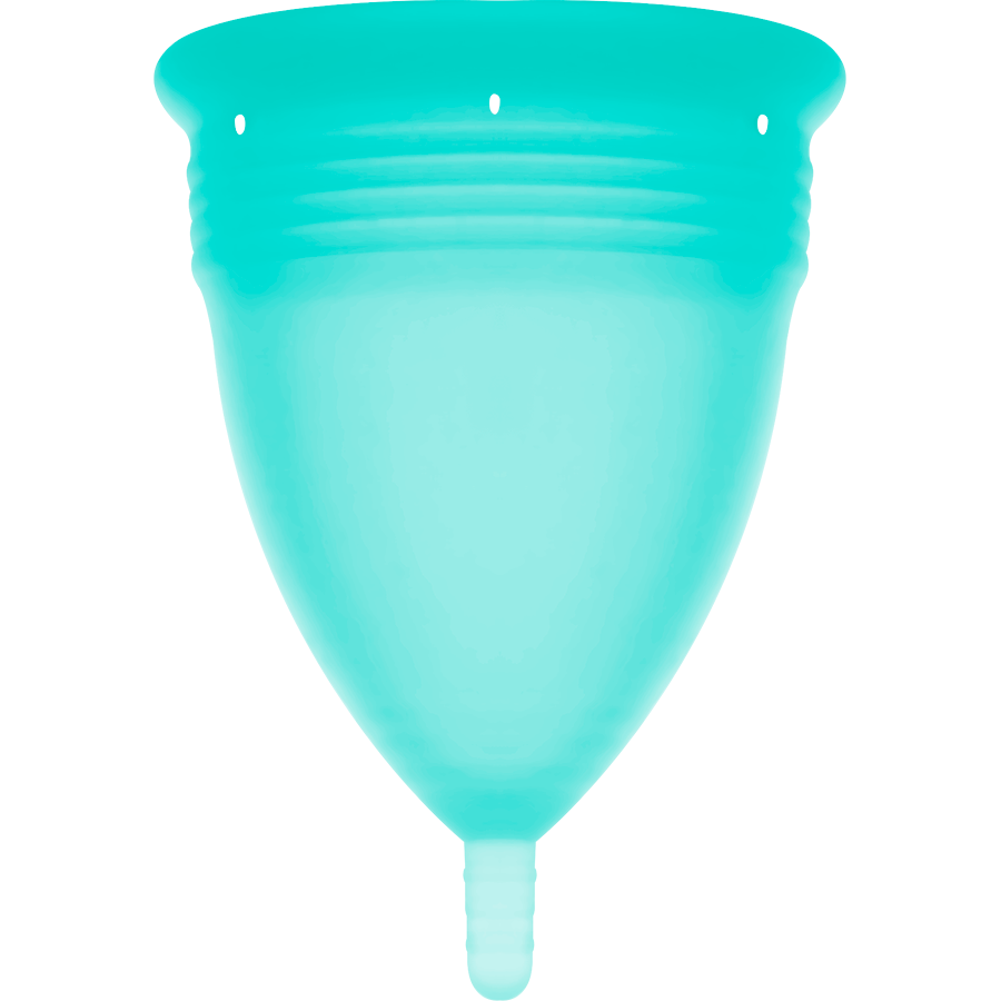 STERCUP - COPO MENSTRUAL DE SILICONE FDA AQUAMARINE - TAMANHO L - Sexshoptuga  Sexshoptuga 