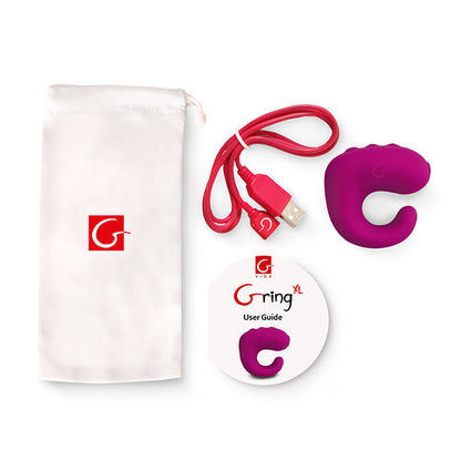 G-VIBE - FUN TOYS GRING ANEL VIBRADOR XL FRAMBOESA DOCE - Sexshoptuga 