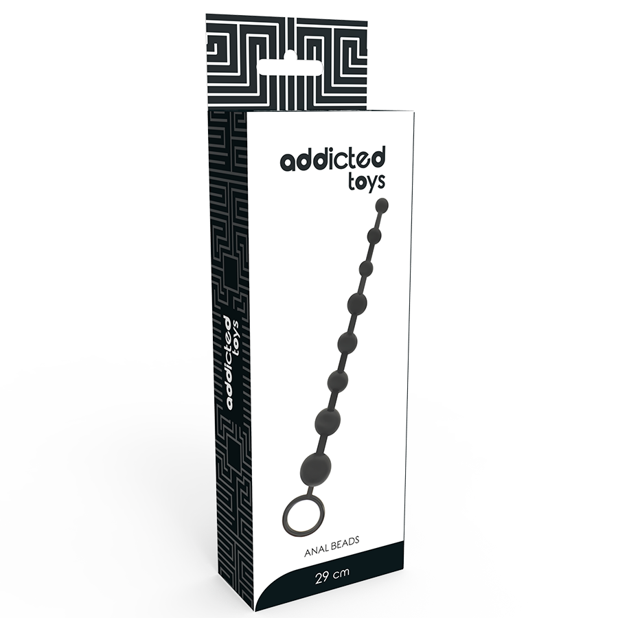 ADDICTED TOYS - CONTAS ANAIS 29 CM PRETAS - Sexshoptuga  Sexshoptuga 