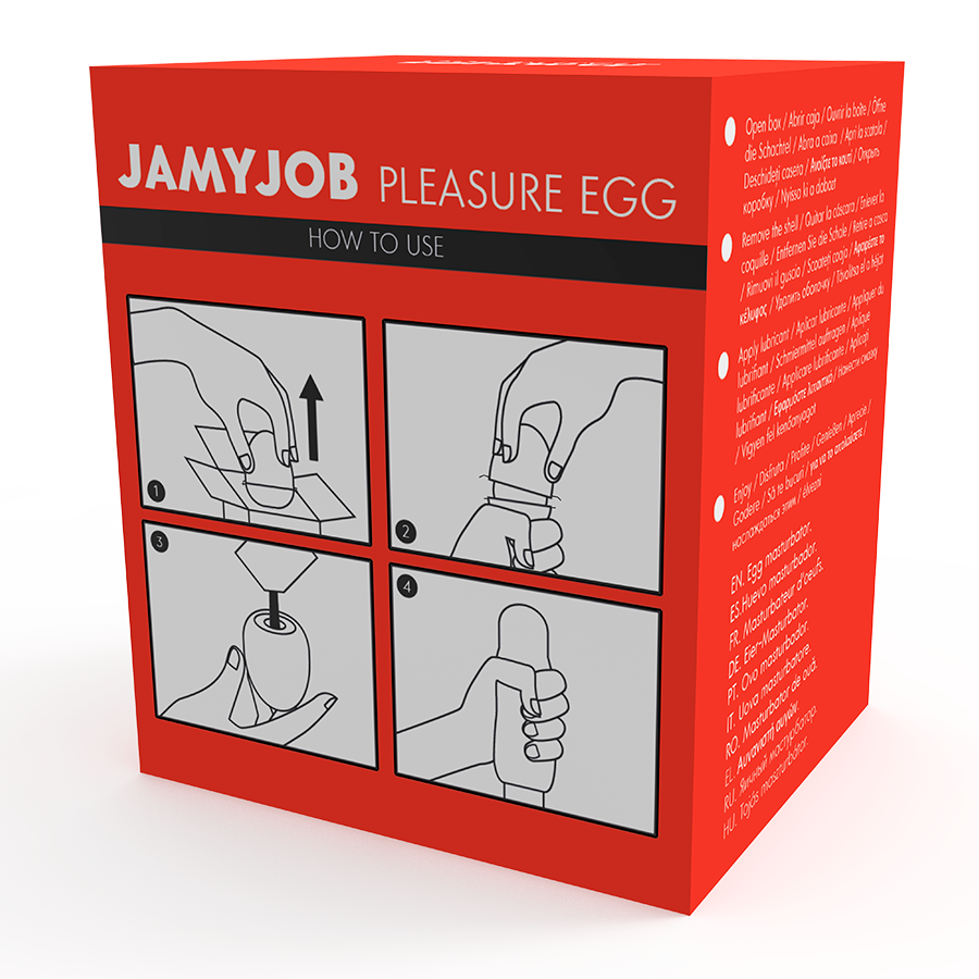 JAMYJOB -MASTURBADOR DE OVO VERSO VERMELHA DISCRETT - Sexshoptuga 