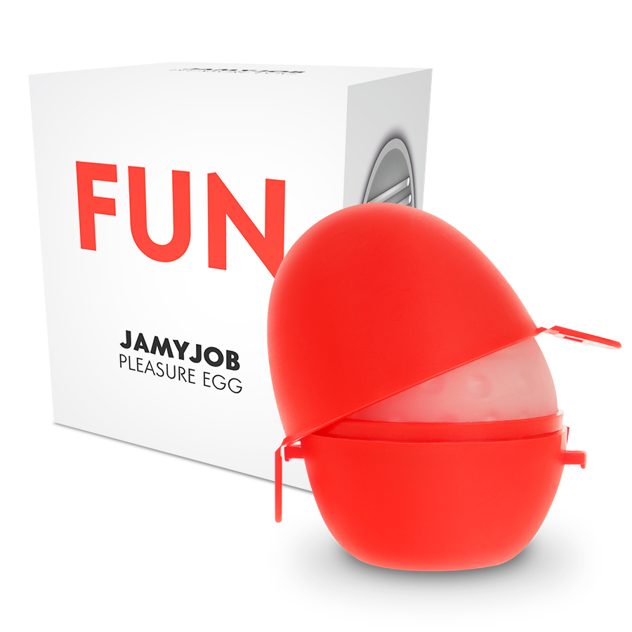 JAMYJOB -MASTURBADOR DE OVO EDIO VERMELHA DISCRETT - Sexshoptuga 