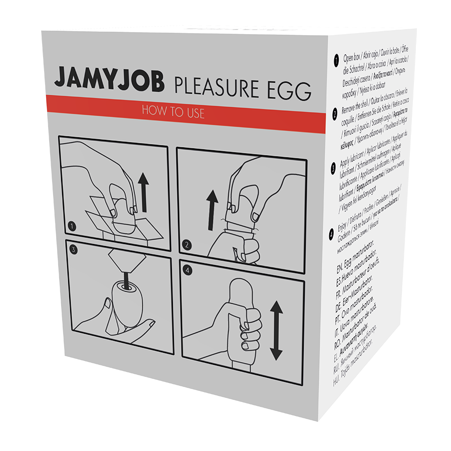 JAMYJOB -MASTURBADOR DE OVO EDIO VERMELHA DISCRETT - Sexshoptuga 