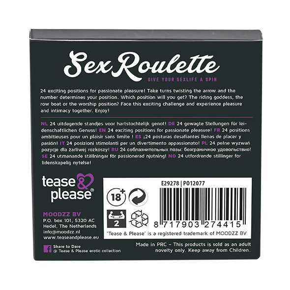 TEASE & PLEASE - ROLETA DE SEXO KAMASUTRA - Sexshoptuga 