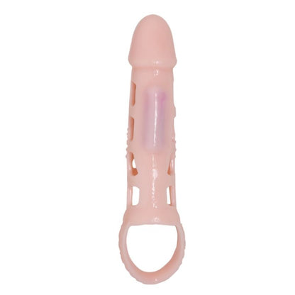 BAILE - CAPA EXTENSORA DE PÊNIS COM VIBRAO E ALA NATURAL 13.5 CM - Sexshoptuga 