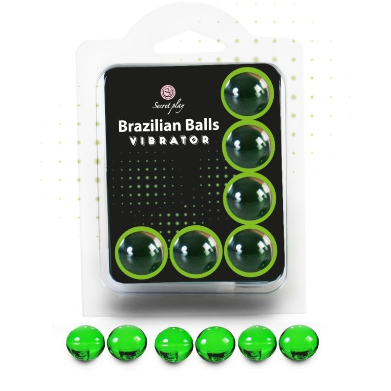 SECRETPLAY - CONJUNTO 6 BOLAS BRASILEIRAS VIBRADOR - Sexshoptuga 