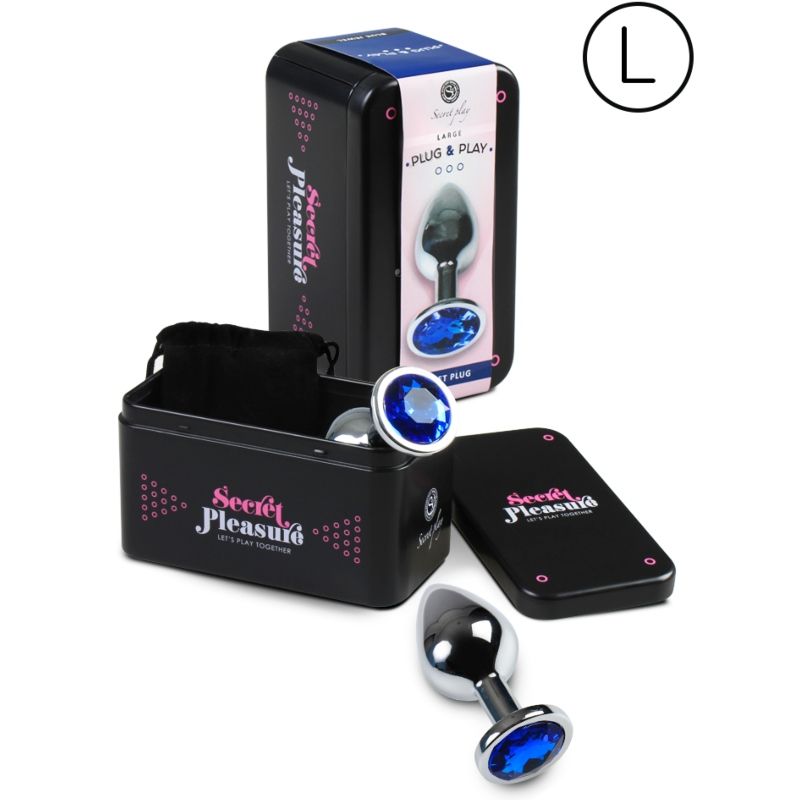 SECRETPLAY - PLUG ANAL TAMANHO L AZUL - Sexshoptuga  Sexshoptuga 