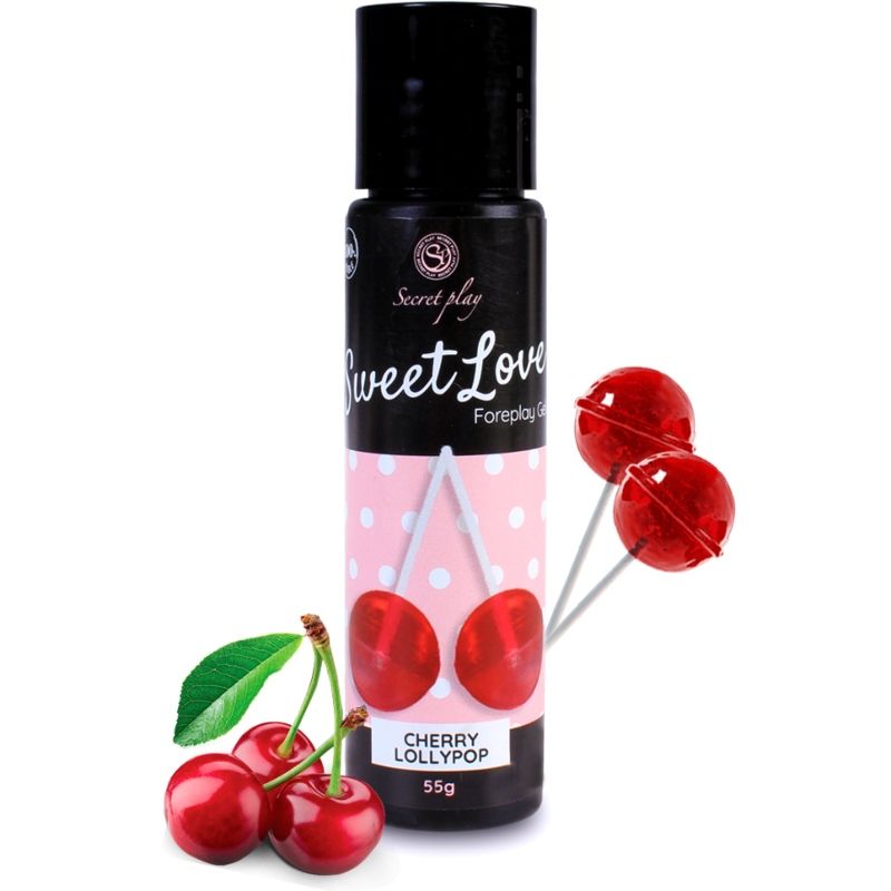 SECRETPLAY - GEL  CHERRY LOLLIPOP DOCE AMOR 60 ML - Sexshoptuga 