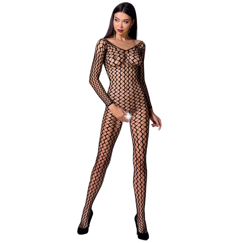 PASSION - WOMAN BS068 BODYSTOCKING PRETO TAMANHO ÚNICO - Sexshoptuga 