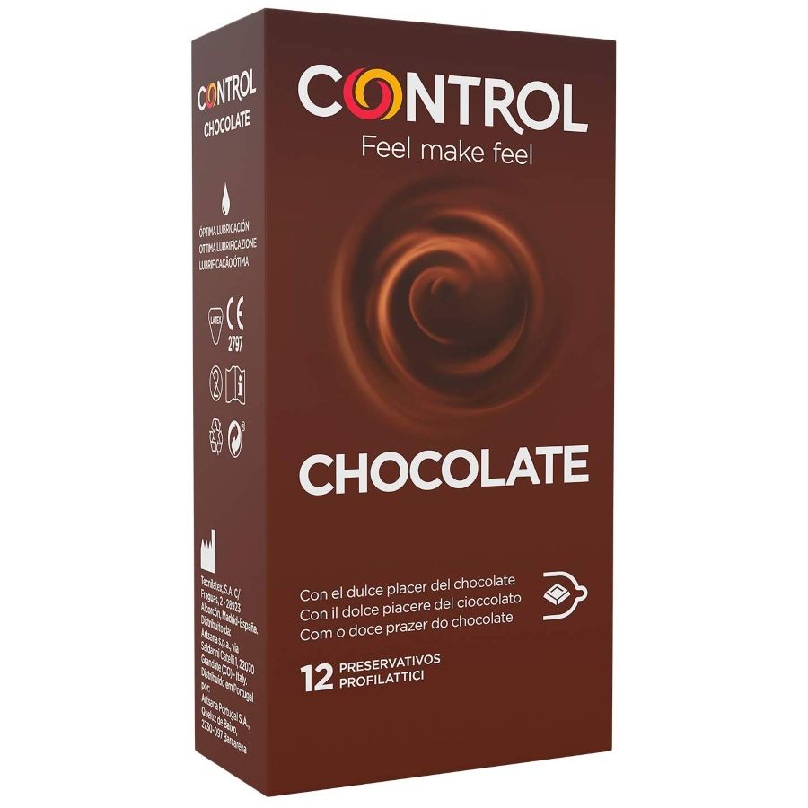 CONTROL - ADAPTA CHOCOLATE CONDOMS 12 UNITS - Sexshoptuga  Sexshoptuga 