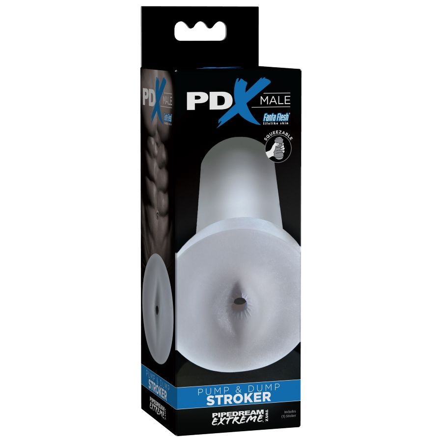 PDX MALE - BOMBA E STROKER DE DUMP - CLEAR - Sexshoptuga  Sexshoptuga 