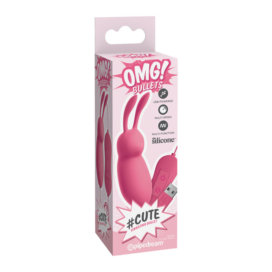 OMG - COELHO BONITO PODEROSO PINK VIBRATOR USB - Sexshoptuga 