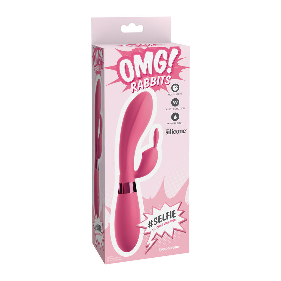 OMG - SELFIE SILICONE VIBRATOR COELHO ROSA - Sexshoptuga 