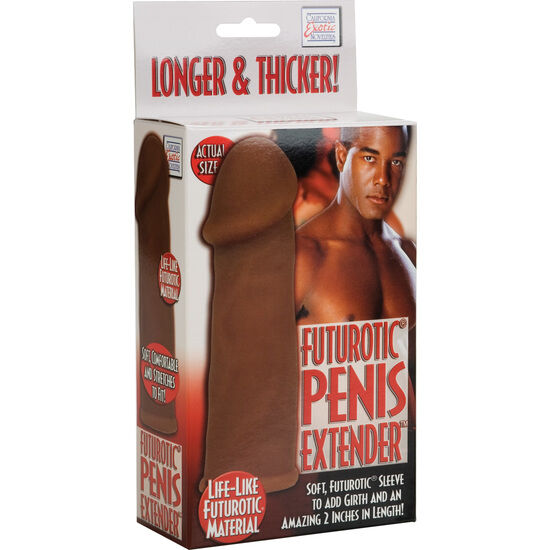 CALEXOTICS - EXTENSOR DE PÊNIS FUTUROTIC MARROM - Sexshoptuga  Sexshoptuga 