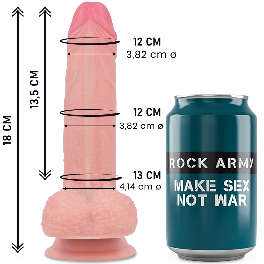 ROCKARMY - LIQUID SILICONE PREMIUM MUSTANG REALISTIC 18 CM -O- 4.14 CM Sexshoptuga 