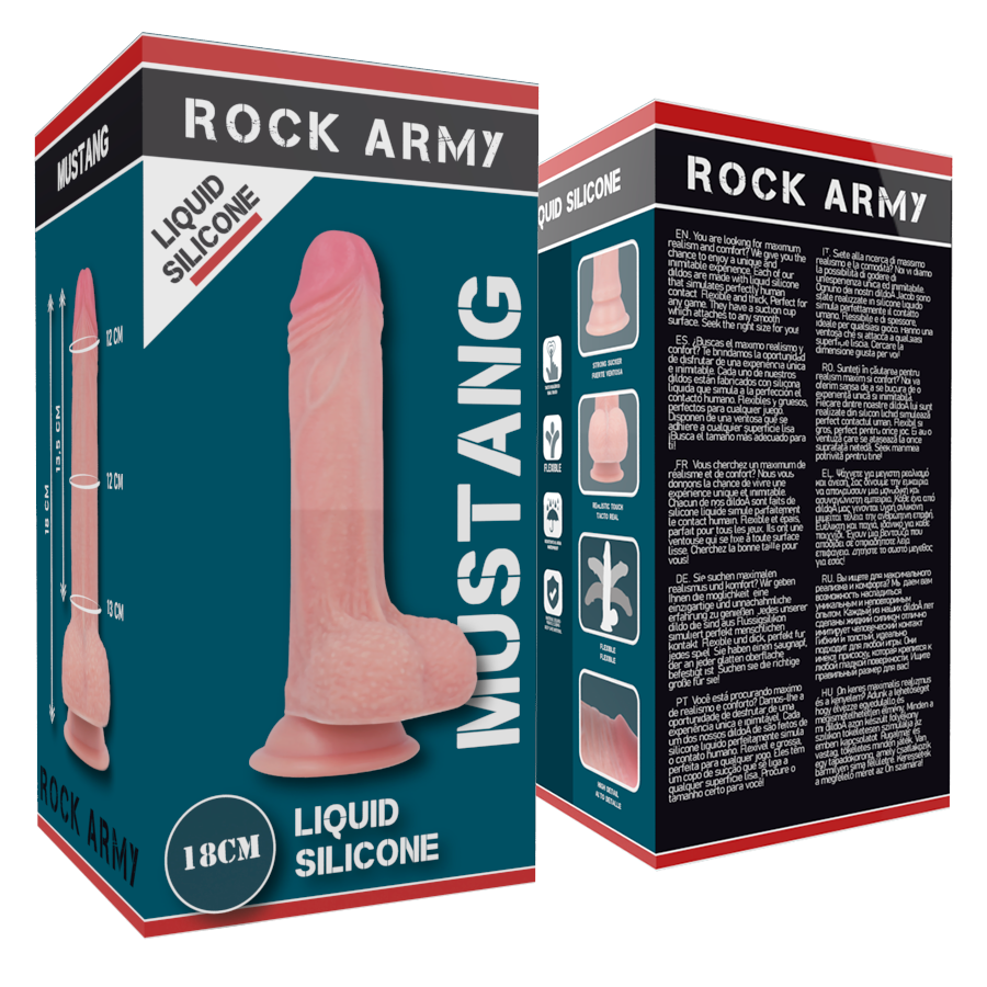 ROCKARMY - LIQUID SILICONE PREMIUM MUSTANG REALISTIC 18 CM -O- 4.14 CM Sexshoptuga 