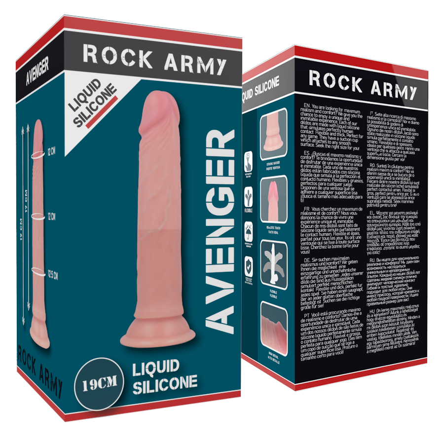 ROCKARMY - LIQUID SILICONE PREMIUM AVENGER REALISTIC 19 CM -O- 3.98 CM Sexshoptuga 