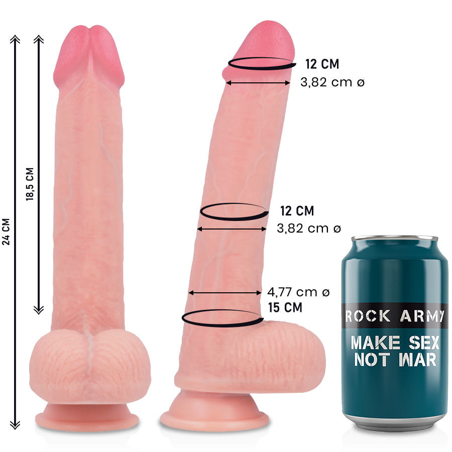 ROCKARMY - LIQUID SILICONE PREMIUM KINGCOBRA REALISTIC 24 CM -O- 4.77 CM Sexshoptuga 