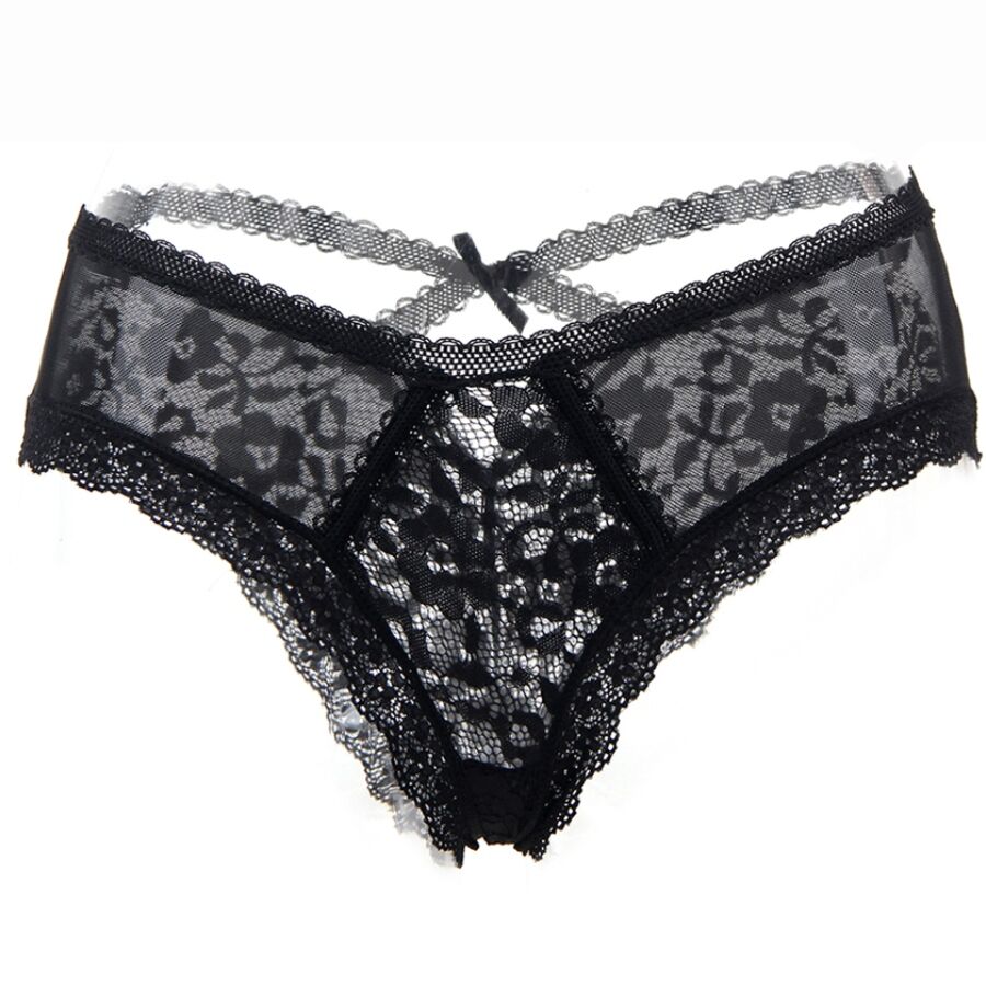 QUEEN LINGERIE - CALCINHA DE RENDA FLORAL S/M - Sexshoptuga  Sexshoptuga 